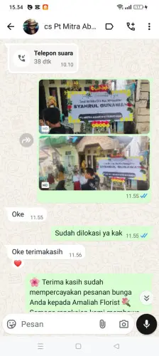 Testimonial Papan Bunga citeras